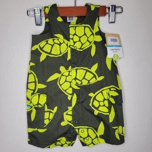 NWT Carter’s Playwear Turtle Romper 3 Months